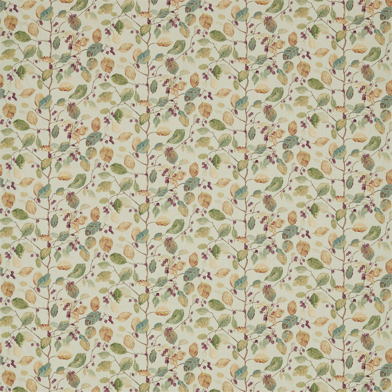 Woodland Berries Bayleaf/Fig Fabric By Sanderson