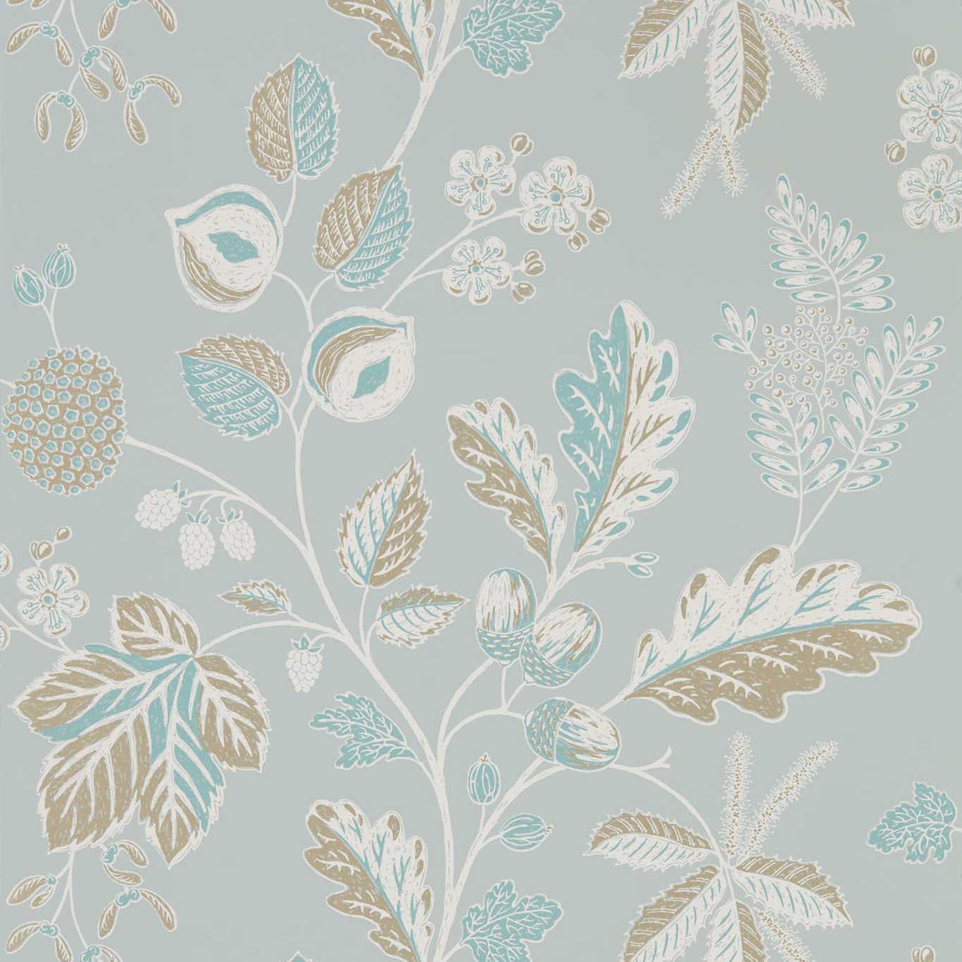 Warwick Blue Grey Wallpaper DYSI216617 by Sanderson