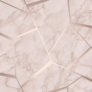 Fractal Geometric Marble Rose Gold Wallpaper FD42264 by Fine Decor