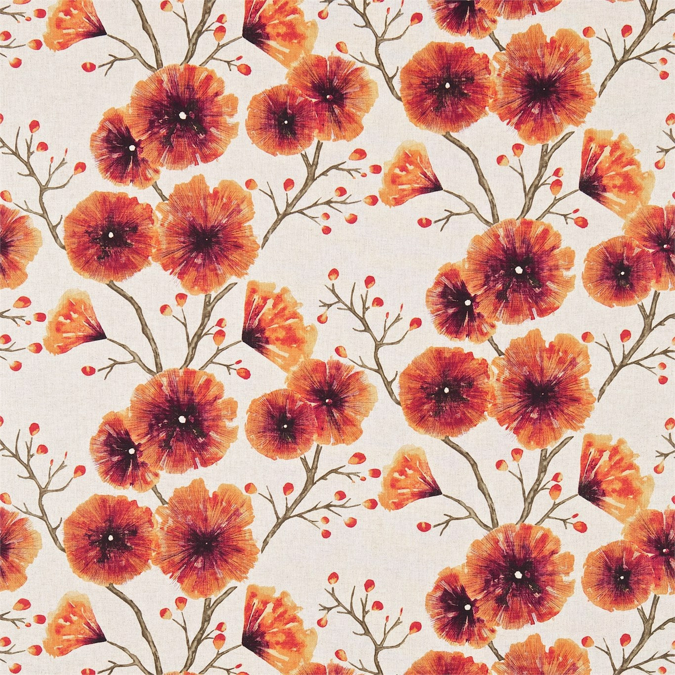 Kabala Papaya Fabric By Harlequin