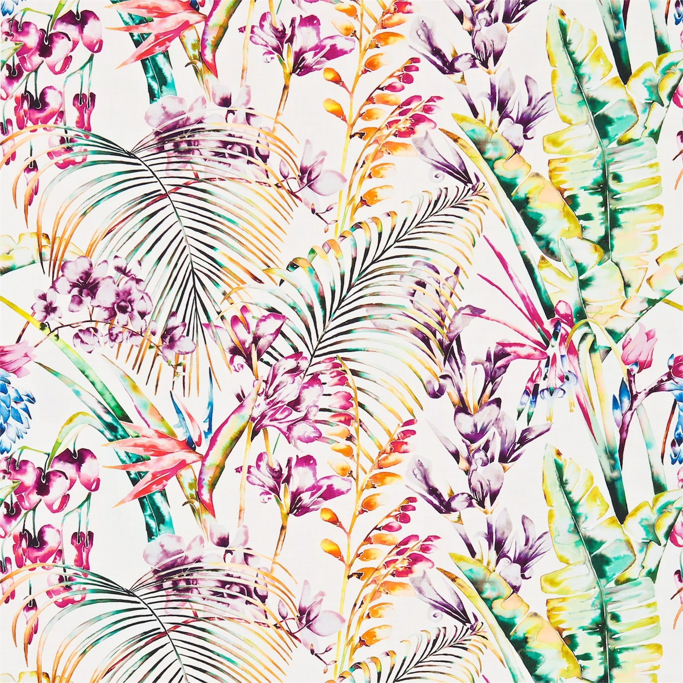 Paradise Papaya/Flamingo/Apple Fabric By Harlequin