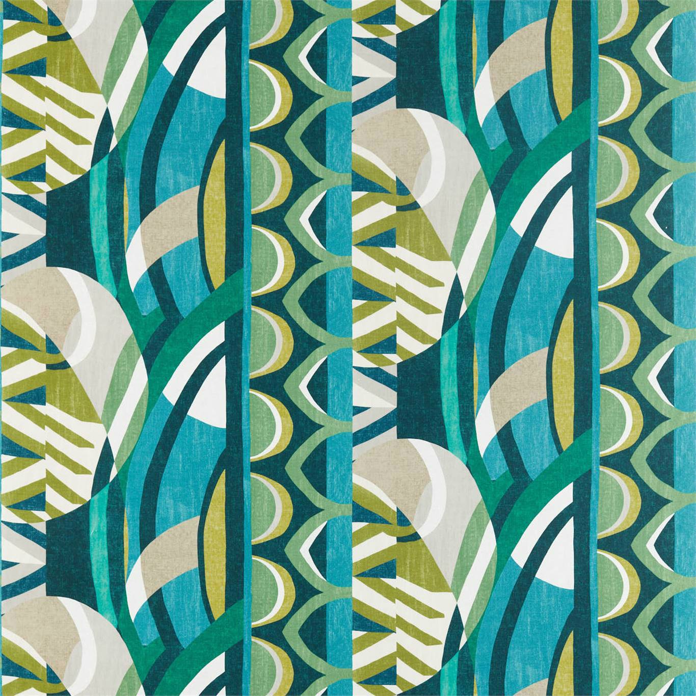 Atelier Emerald / Zest / Marine Fabric By Harlequin