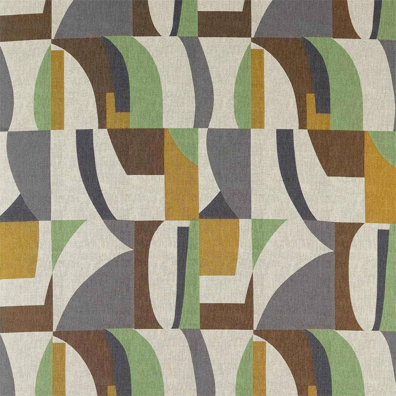 Bodega Saffron/Charcoal/Wasabi Fabric By Harlequin