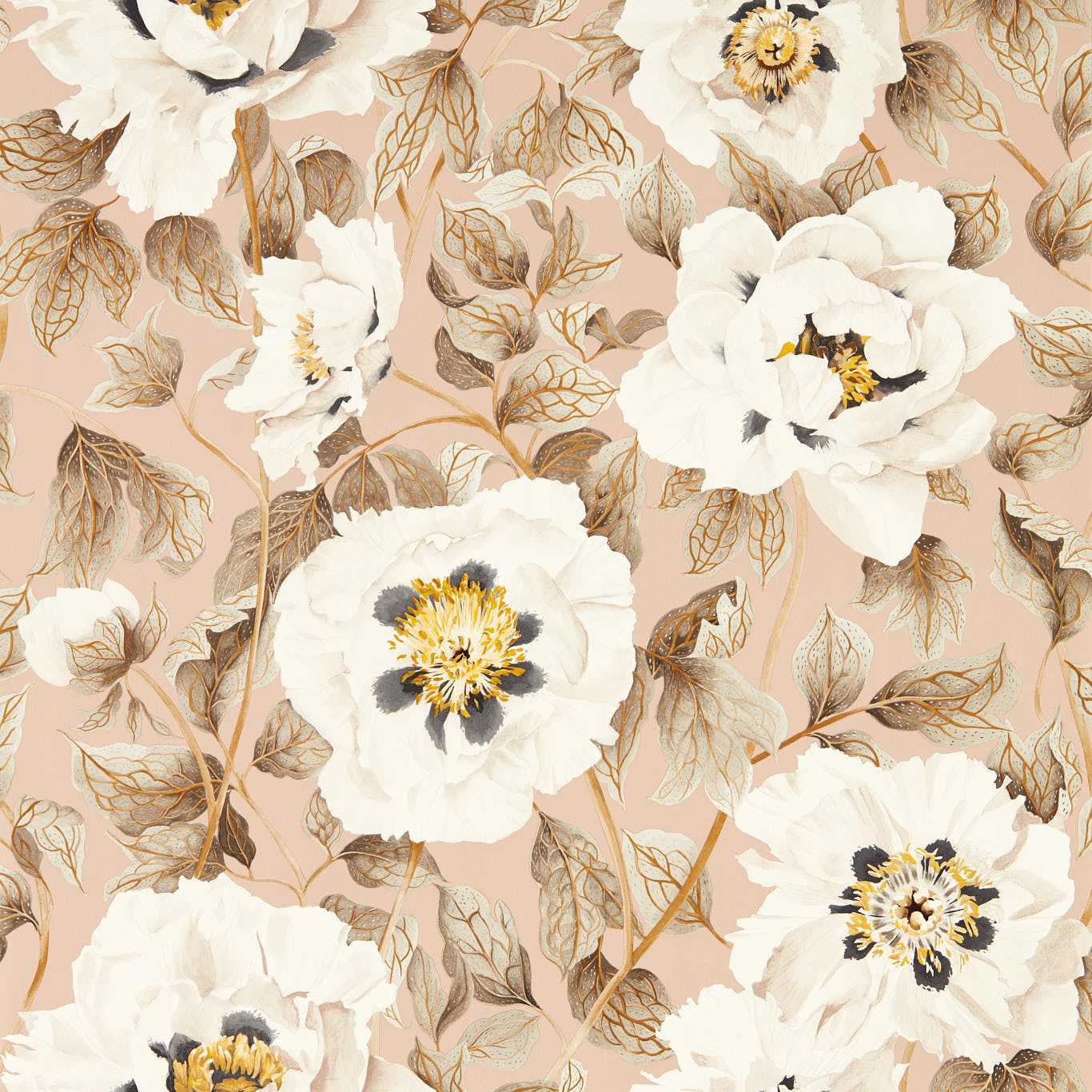 Florent Positano/Maple/Graphite Wallpaper HC4W113014 by Harlequin