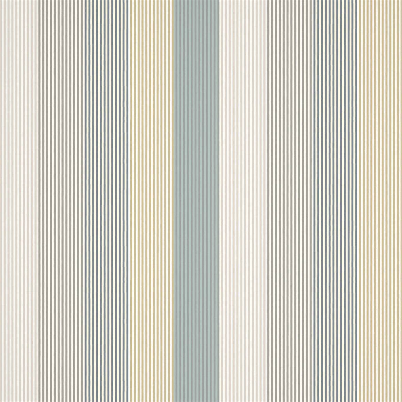 Funfair Stripe Calico/Cloud/Pebble/Duckegg Fabric By Harlequin