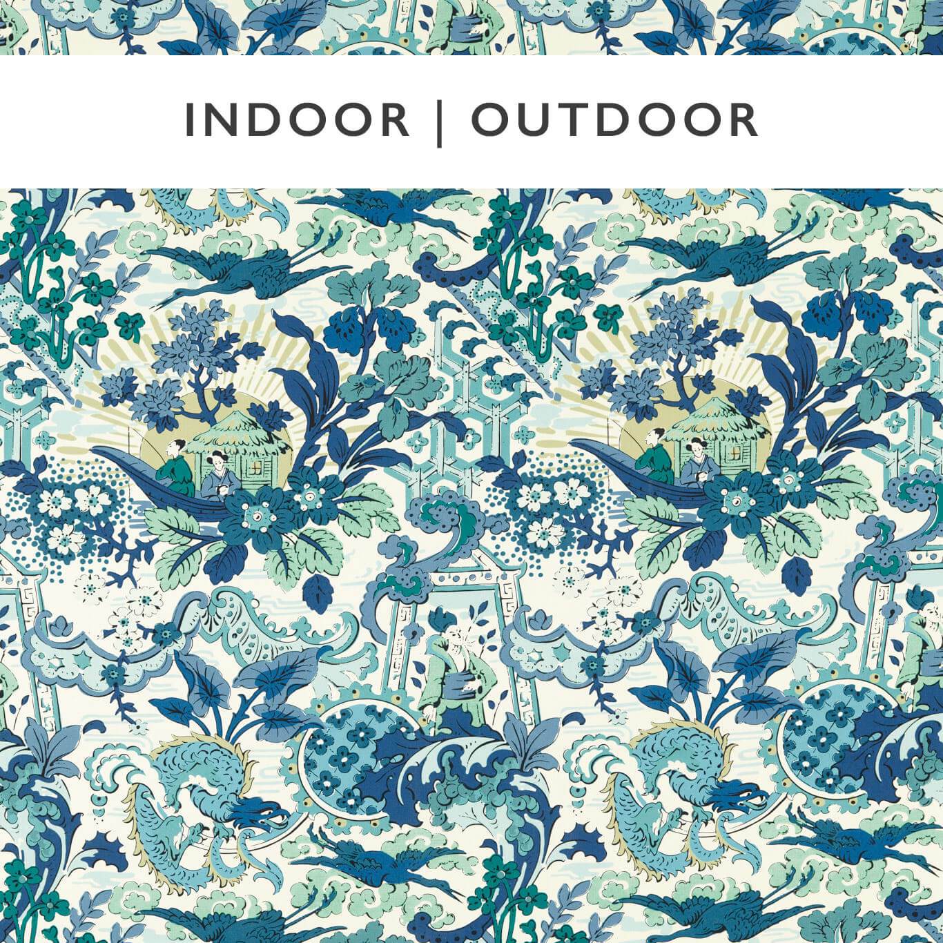 Shenlong Celestial/Ink Fabric By Harlequin