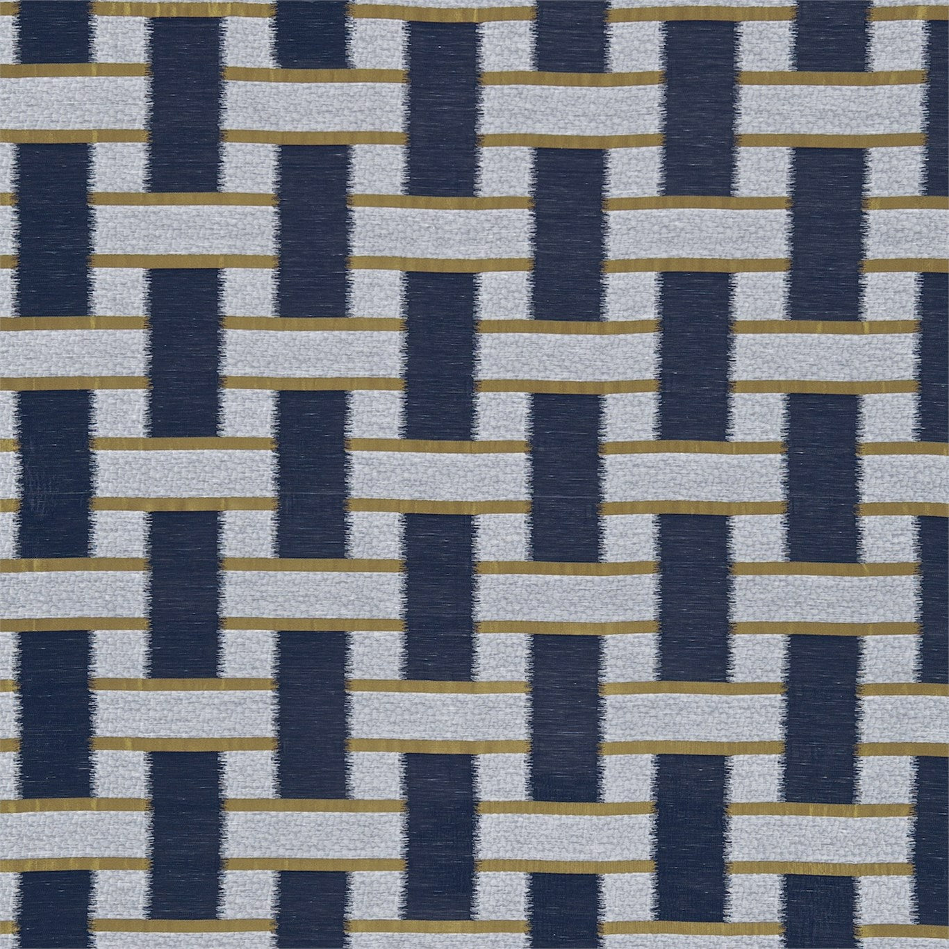Saki Indigo/Ochre Fabric By Harlequin