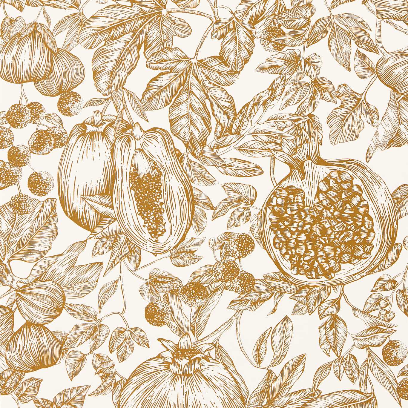 Melograno Gold/Awakening Wallpaper HQN3112925 by Harlequin