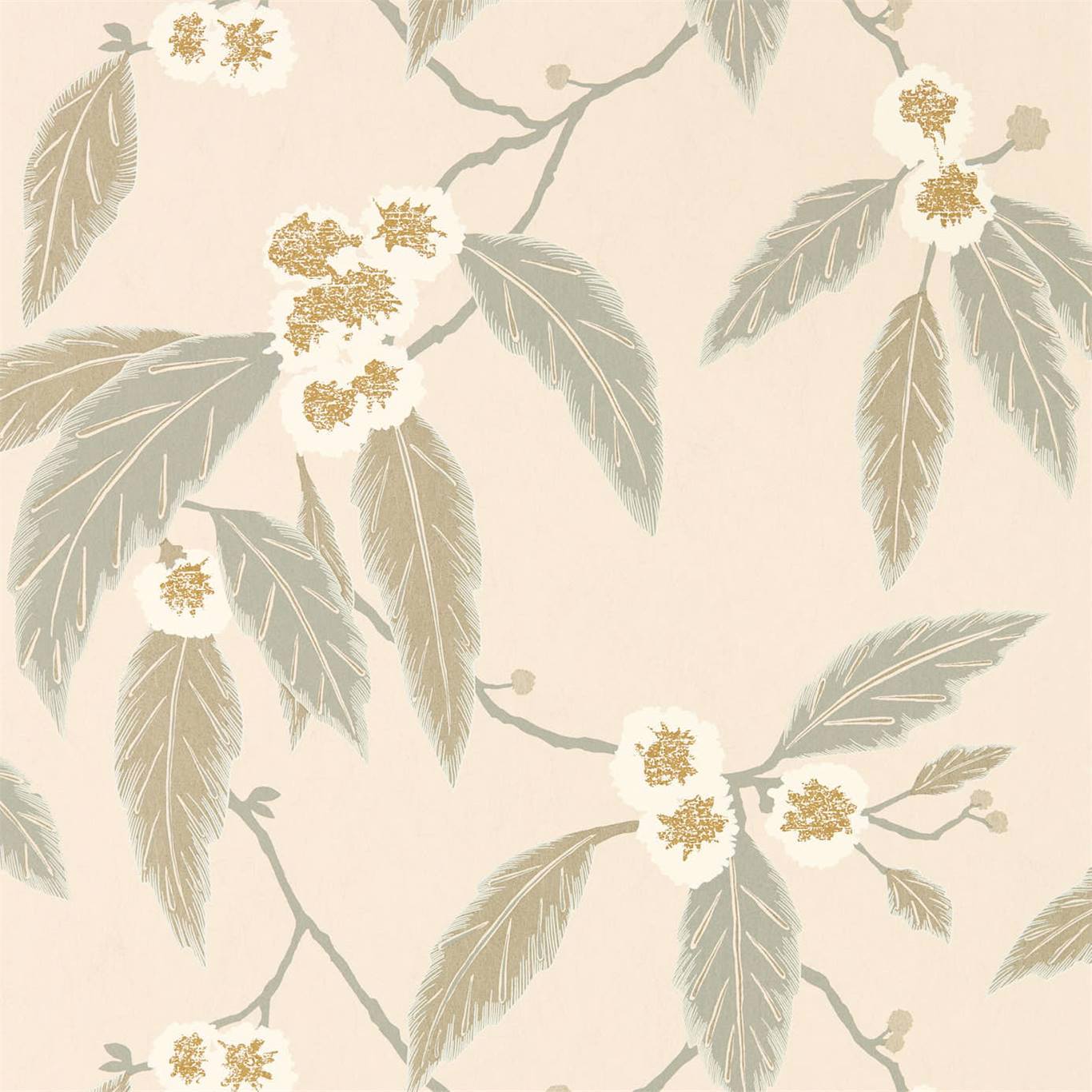 Coppice Powder / Truffle / Gilver Wallpaper HSAW112135 by Harlequin
