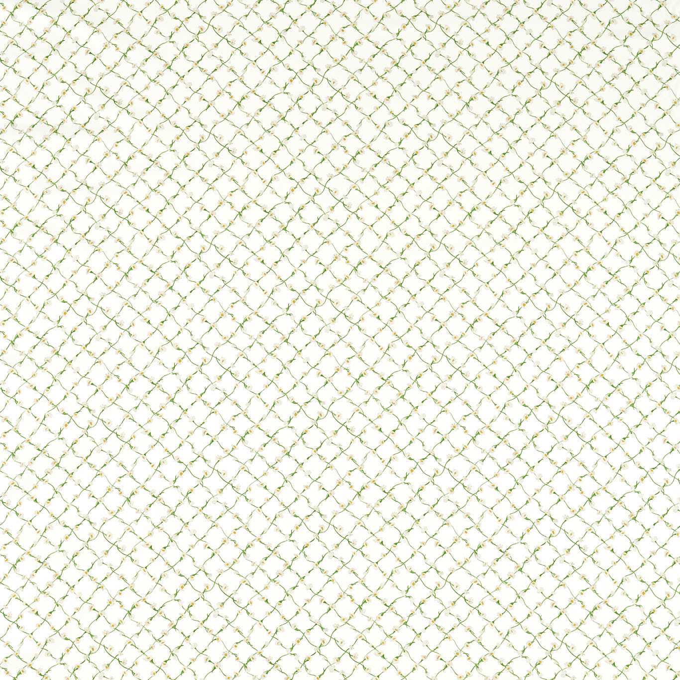 Daisy Trellis Emerald/Pearl Fabric By Harlequin