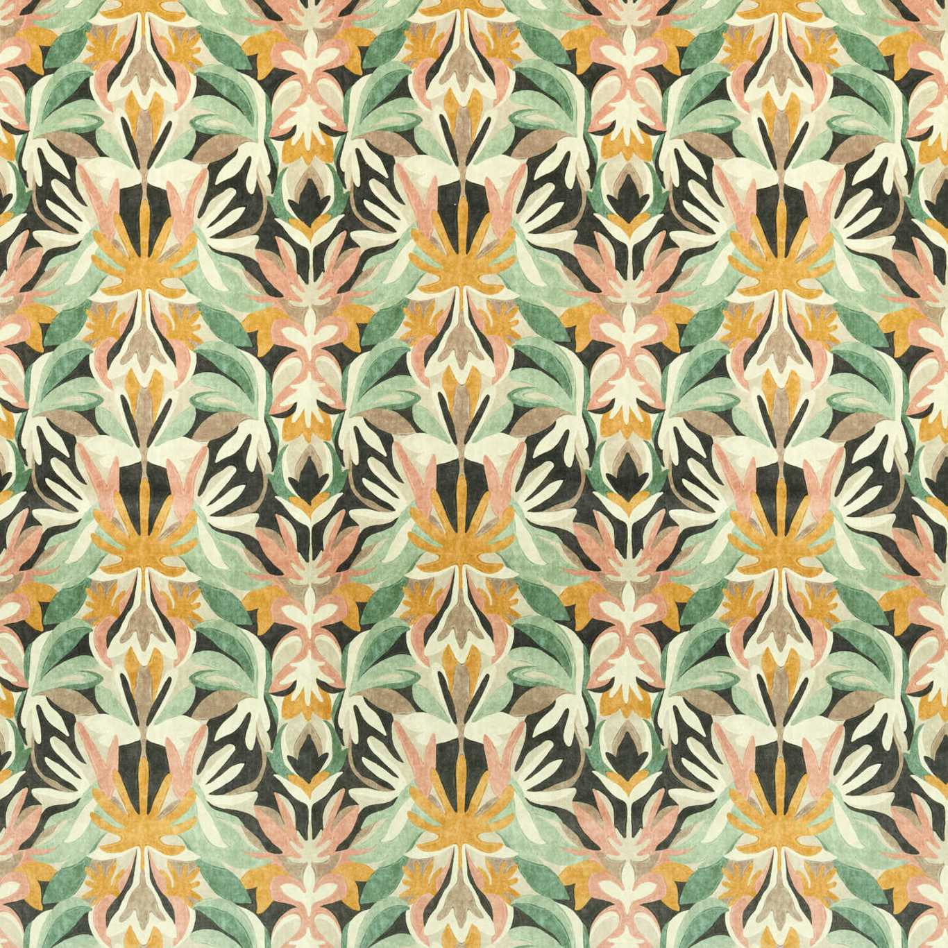 Melora Positano/Succulent/Amber Light Fabric By Harlequin