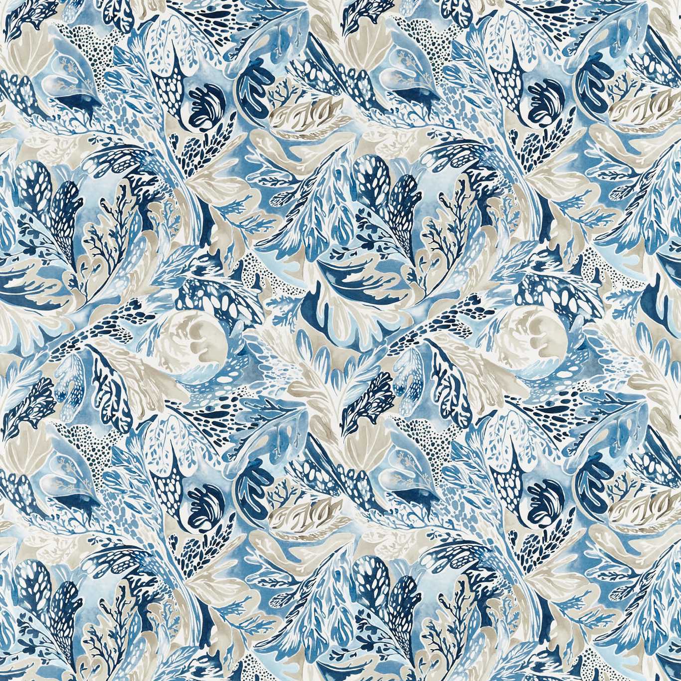 Alotau Celestial/Ink Fabric By Harlequin