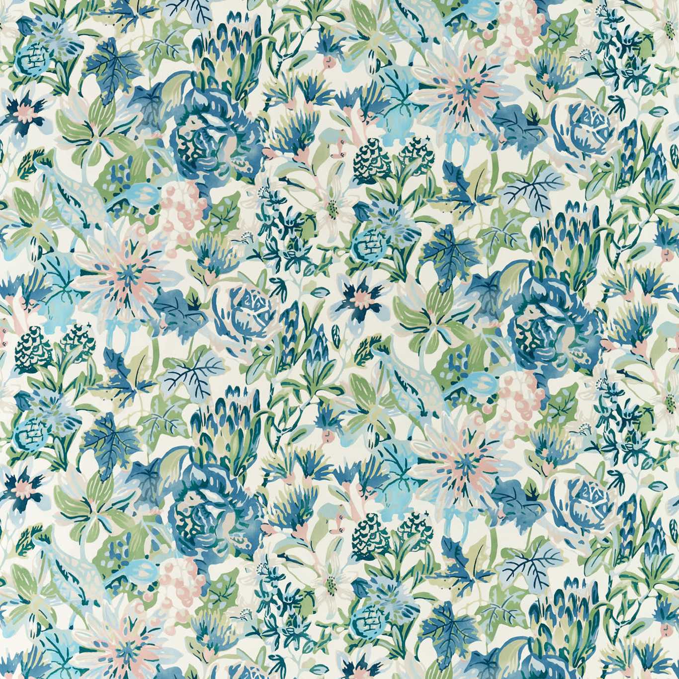 Perennials Seaglass/ Exhale/ Murmuration Fabric By Harlequin