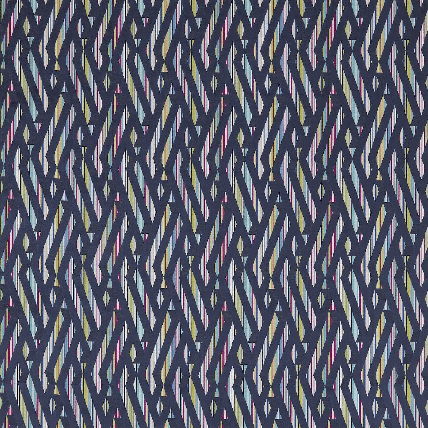 Makena Aqua/Magenta/Midnight Fabric By Harlequin