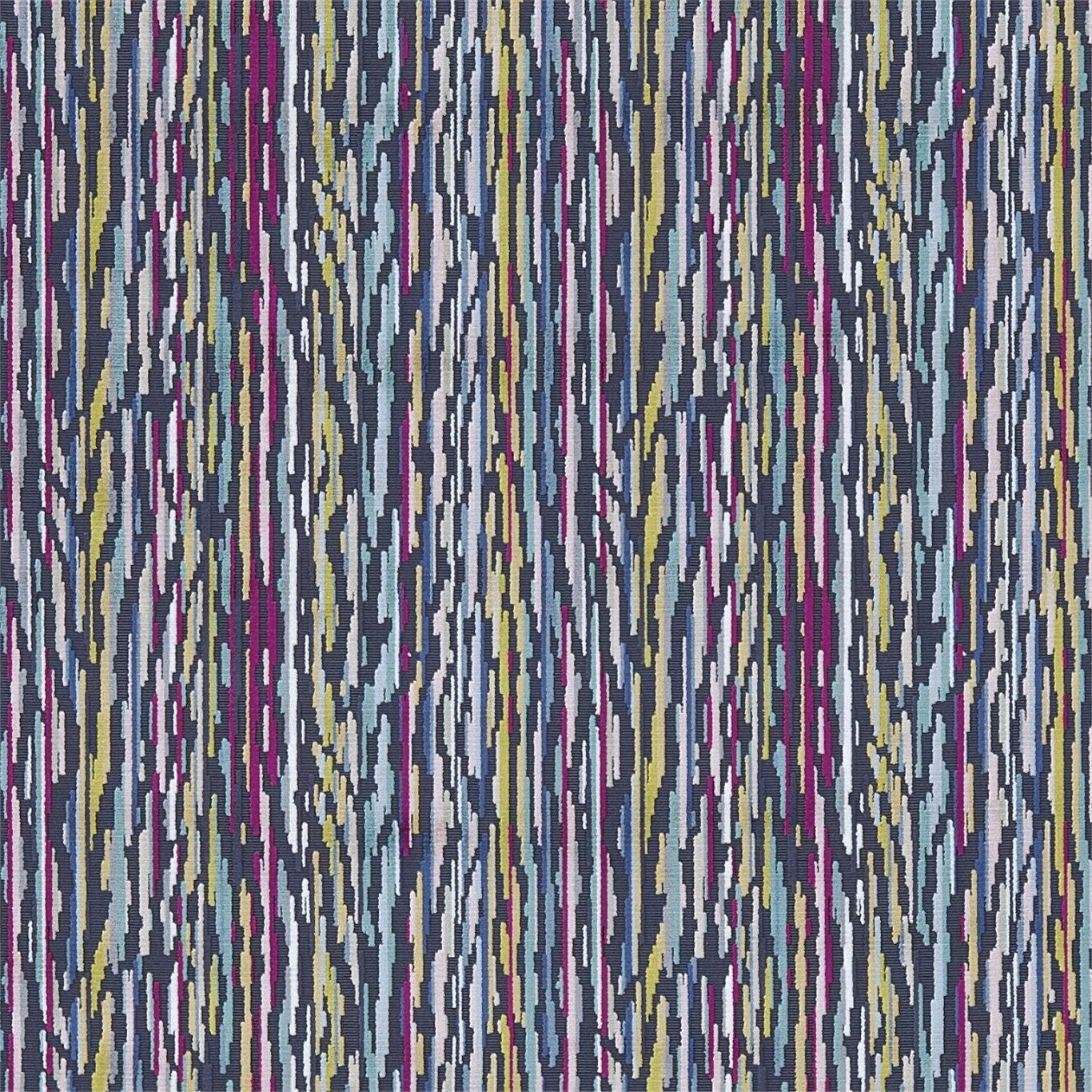 Nuru Aqua/Magenta/Denim Fabric By Harlequin