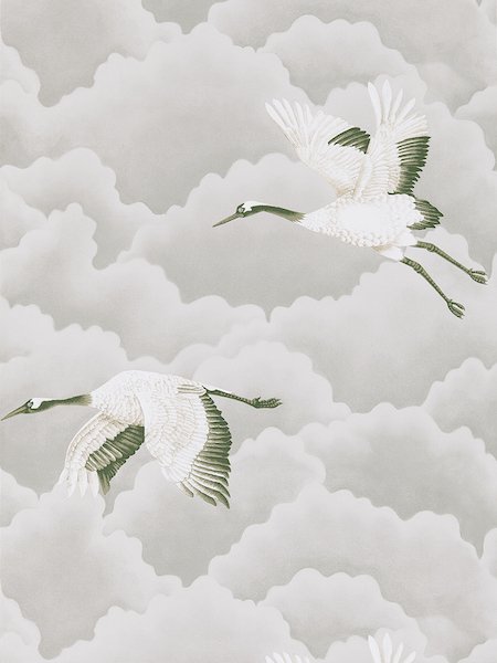Harlequin Cranes In Flight Wallpaper HGAT111230 by Harlequin