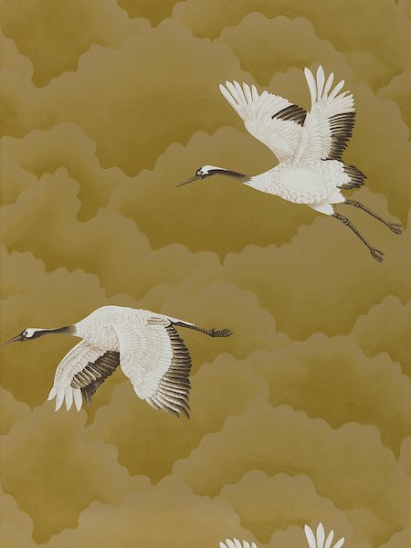 Harlequin Cranes In Flight Wallpaper HGAT111235 by Harlequin