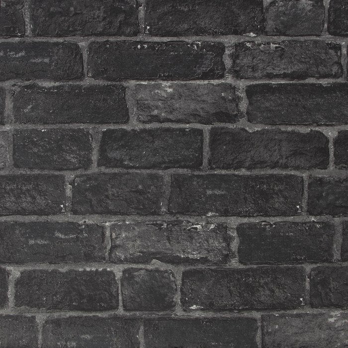 House Brick Charcoal Wallpaper 107980 by Fresco
