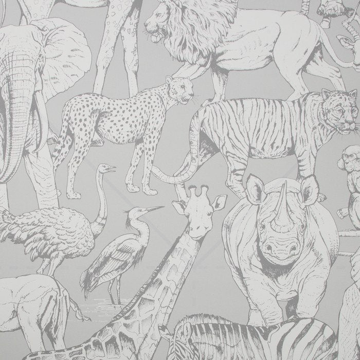 Jungle Animals Grey Wallpaper 108567 by Superfresco Easy