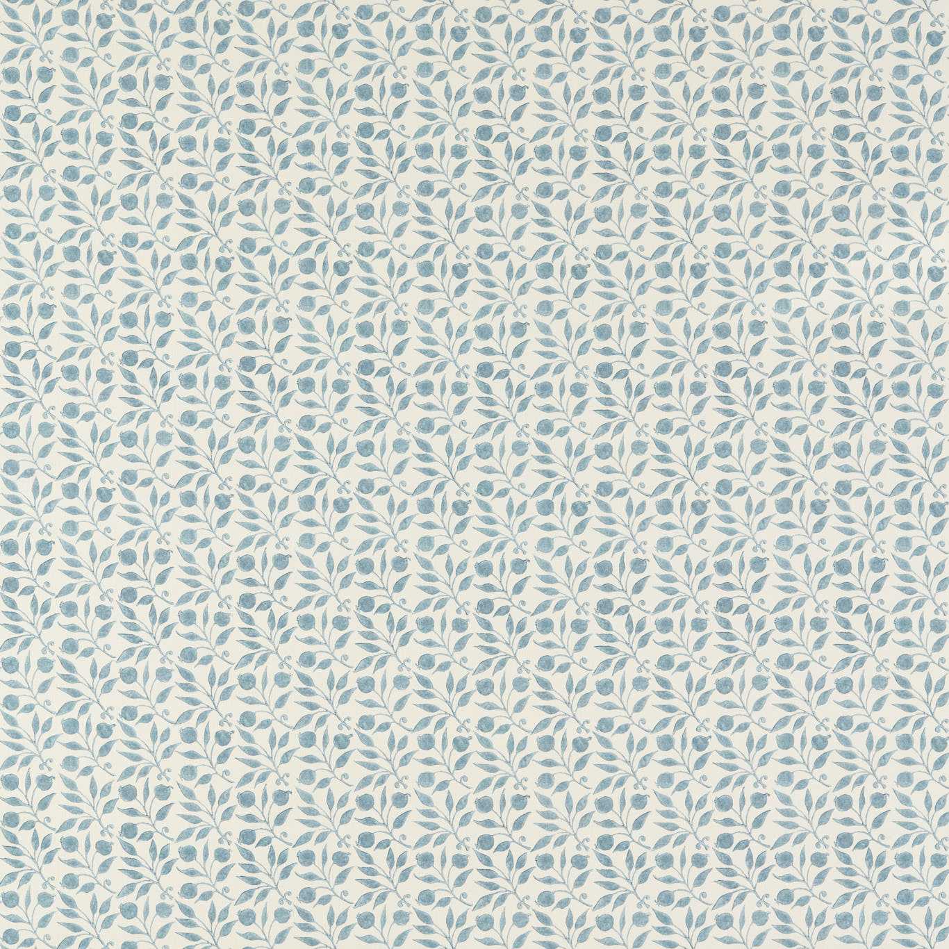 Rosehip Mineral Blue Fabric By Morris & Co