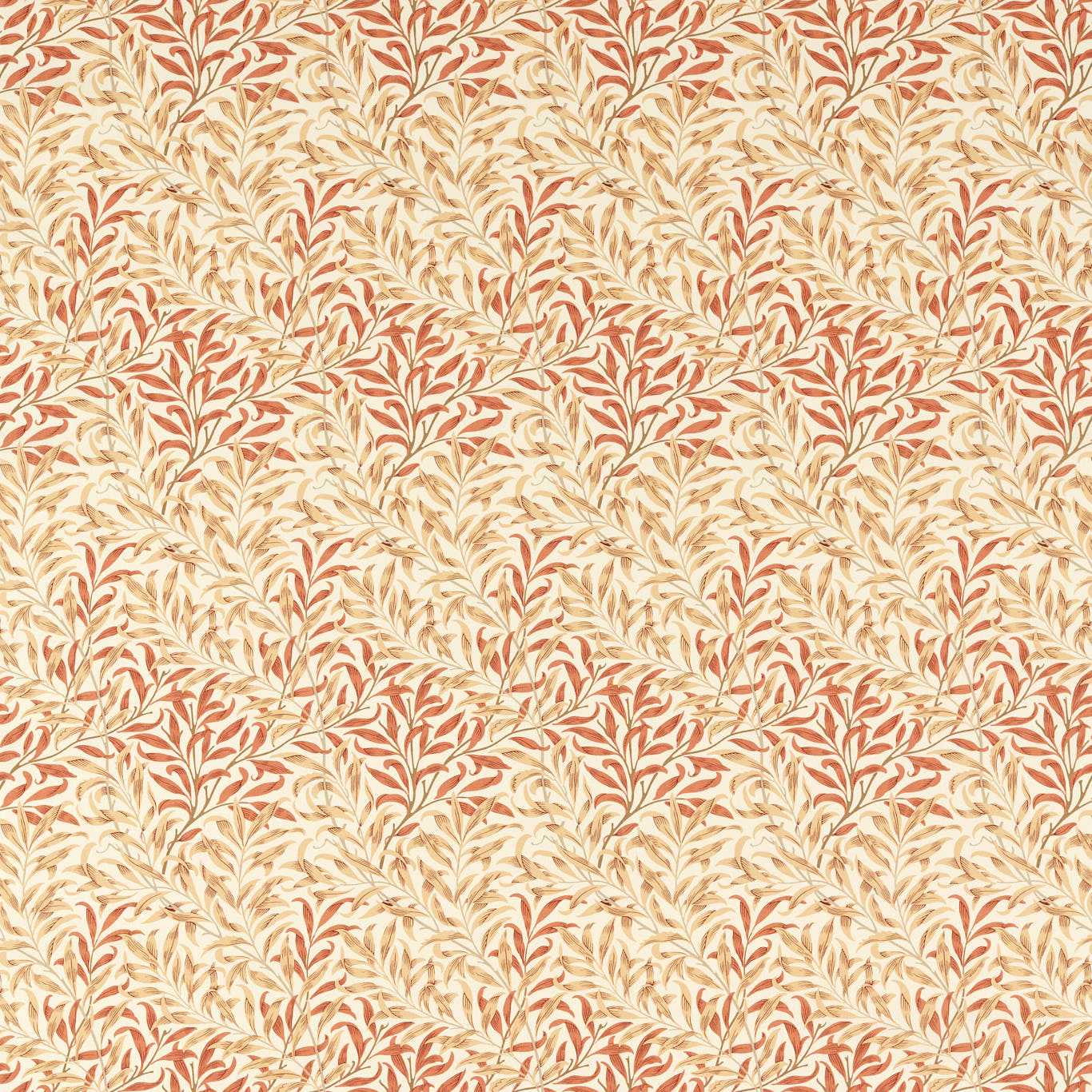Willow Bough Russet/Wheat Fabric By Morris & Co