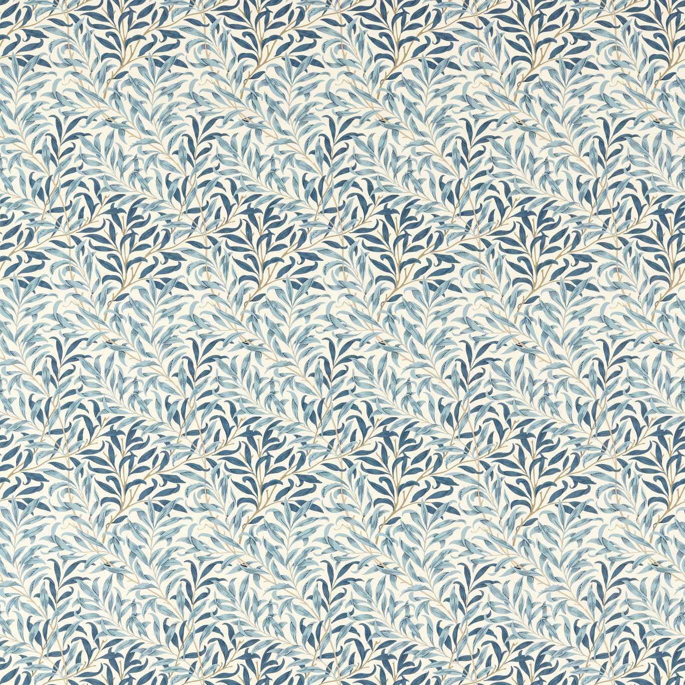 Willow Bough Indigo Fabric By Morris & Co