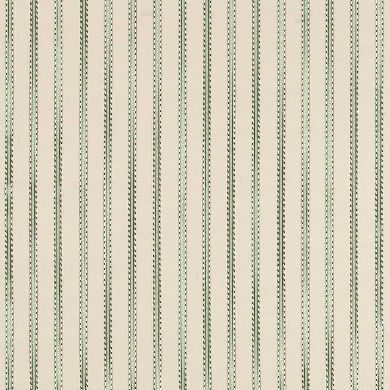 Holland Park Stripe Sage/Linen Fabric By Morris & Co