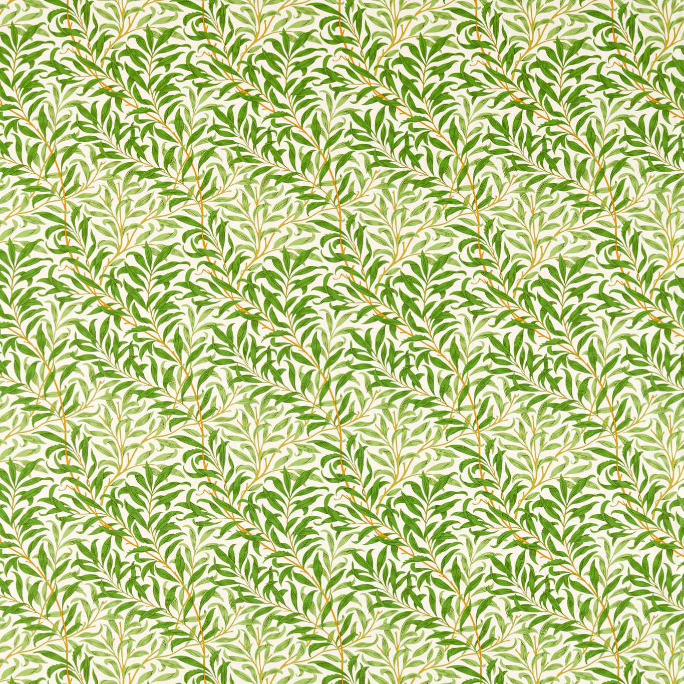 Willow Bough Leaf Green Fabric By Morris & Co