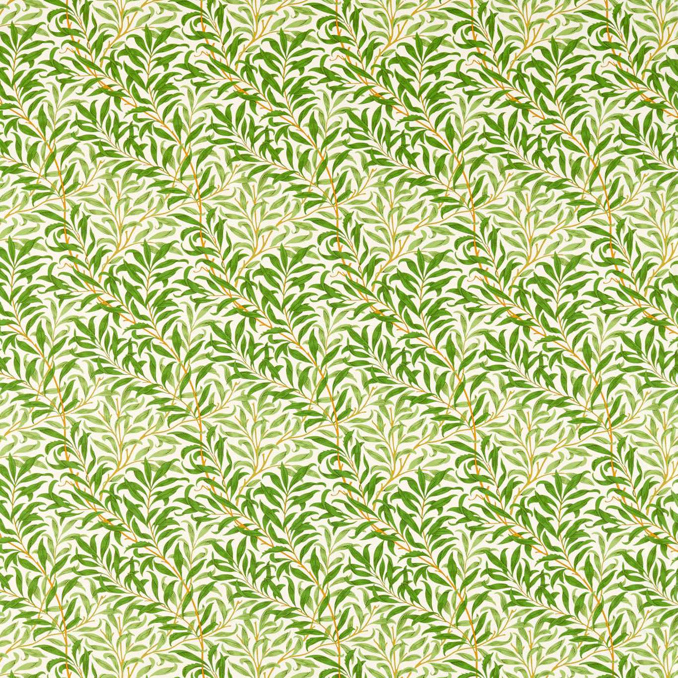 Willow Bough Leaf Green Fabric By Morris & Co
