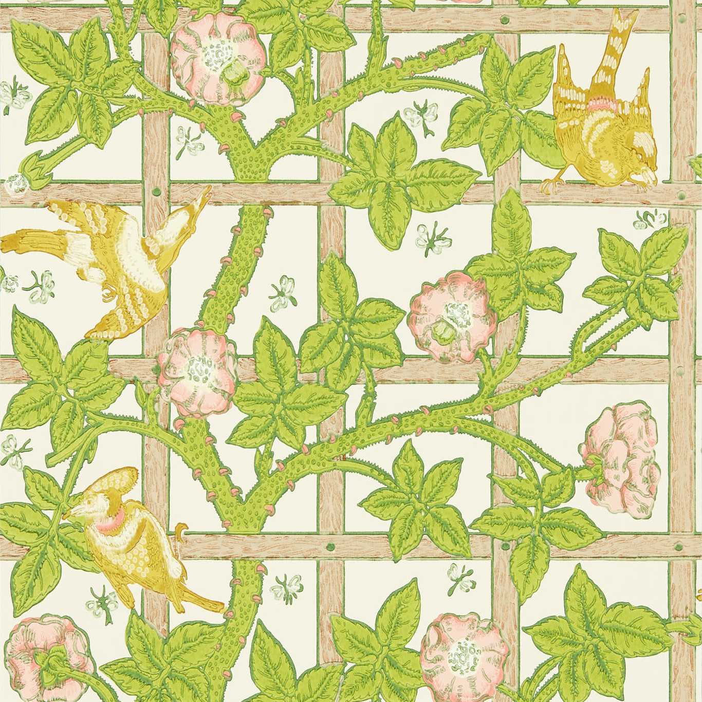 Trellis Summer Yellow Wallpaper MCOW217104 by Morris & Co