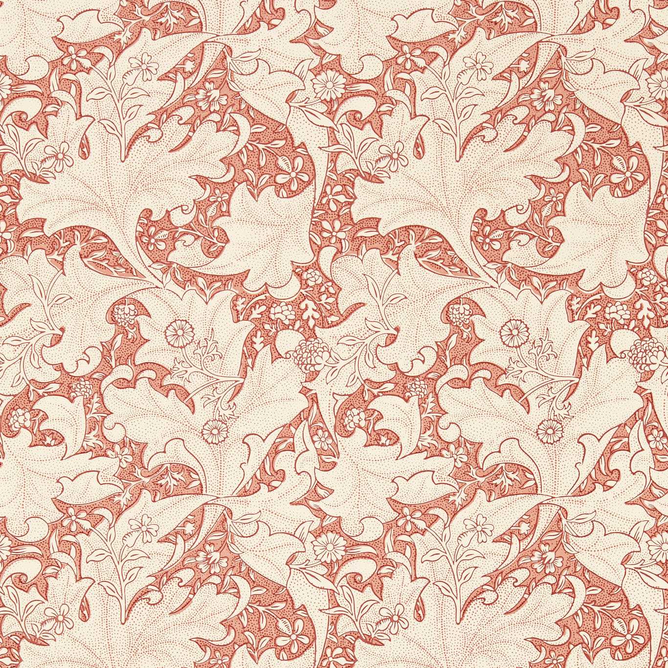 Wallflower Chrysanthemum Pink Wallpaper MEWW217188 by Morris & Co