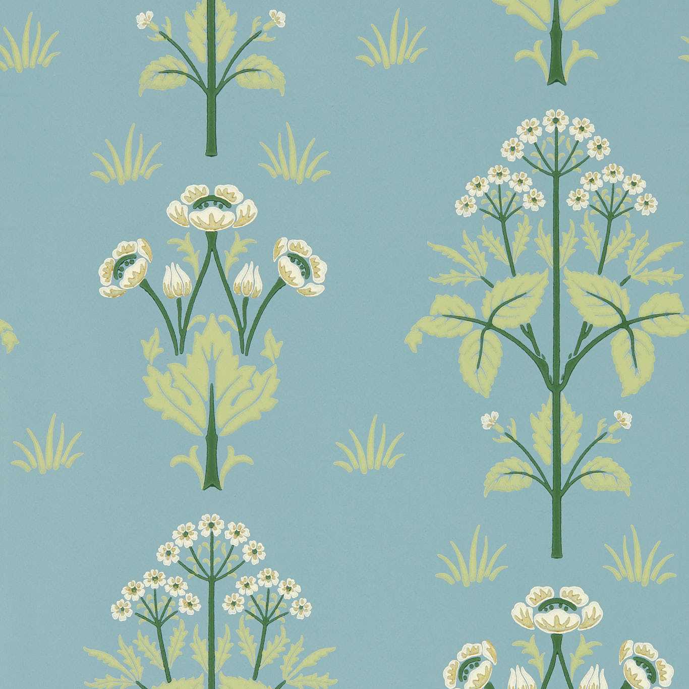 Meadow Sweet Mineral Blue Wallpaper MFRW217367 by Morris & Co