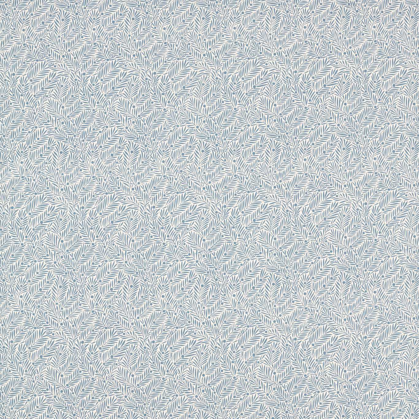 Yew and Aril Mineral Blue Fabric By Morris & Co