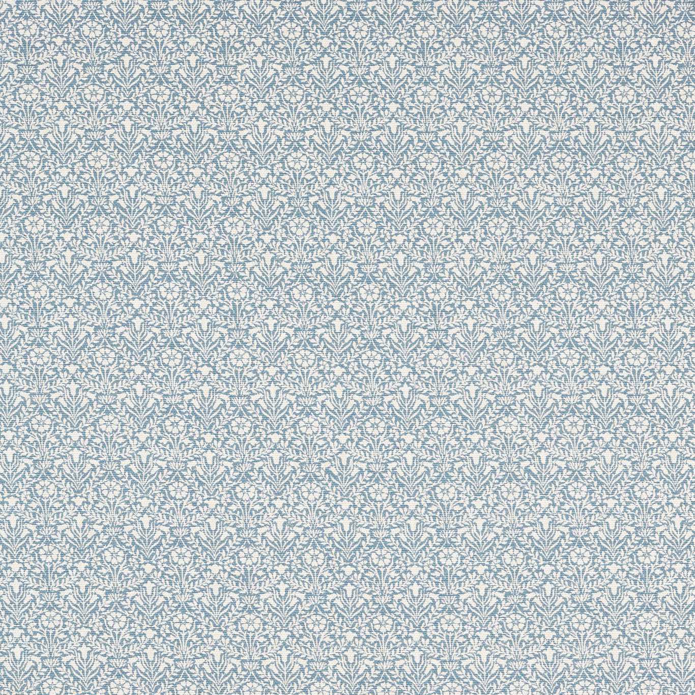 Bellflowers Weave Mineral Blue Fabric By Morris & Co
