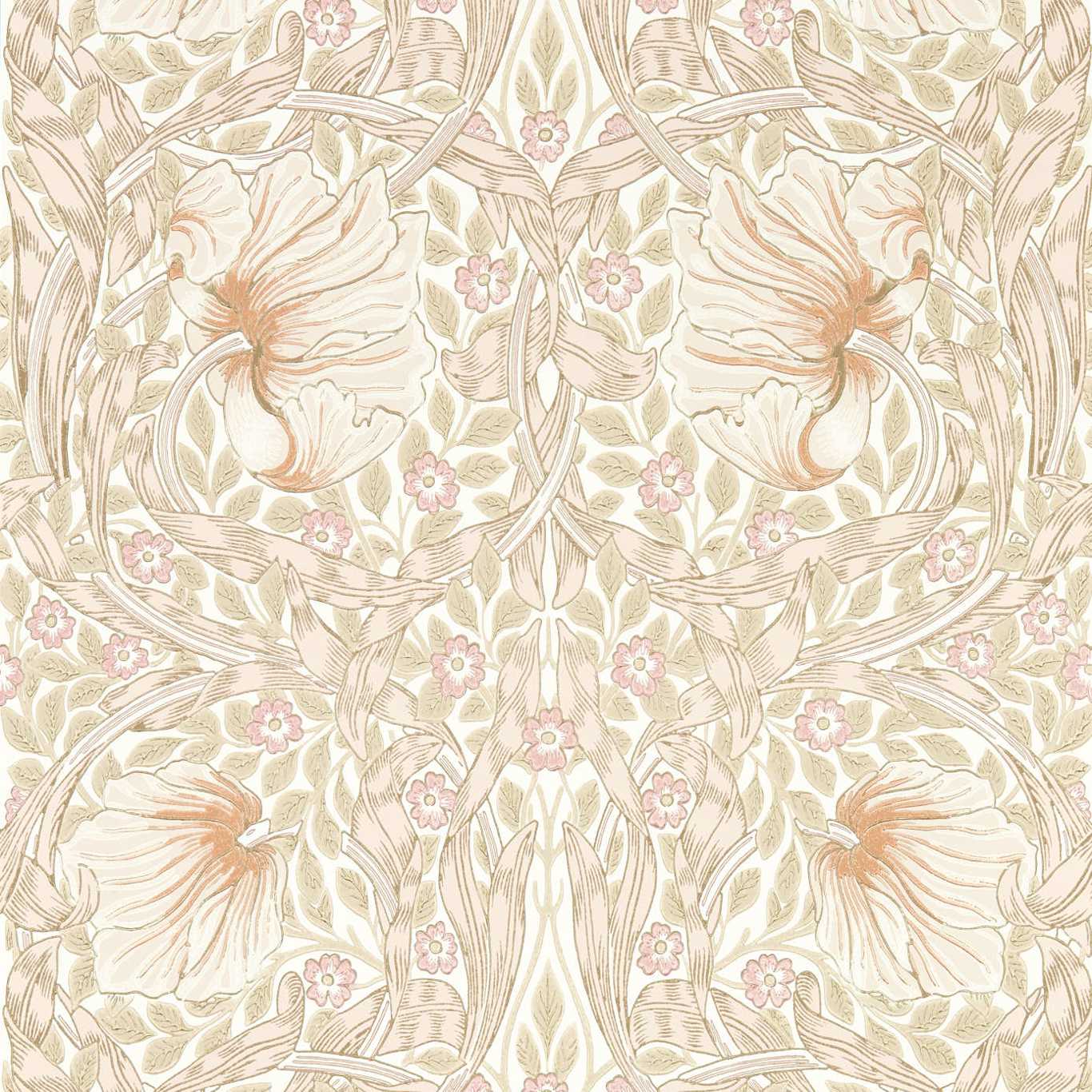 Pimpernel Cochineal Pink Wallpaper MSIM217064 by Morris & Co