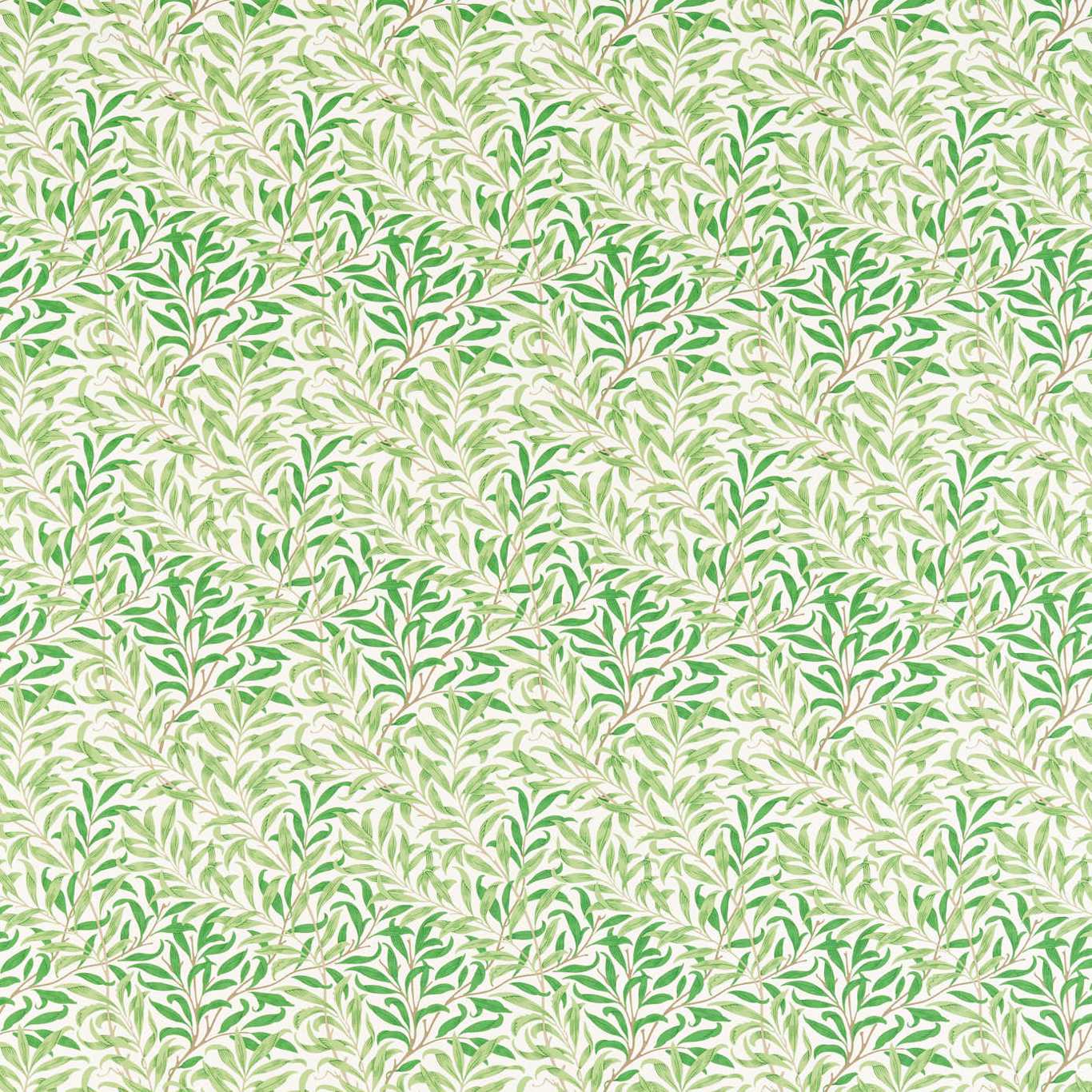 Willow Bough Leaf Green Fabric By Morris & Co