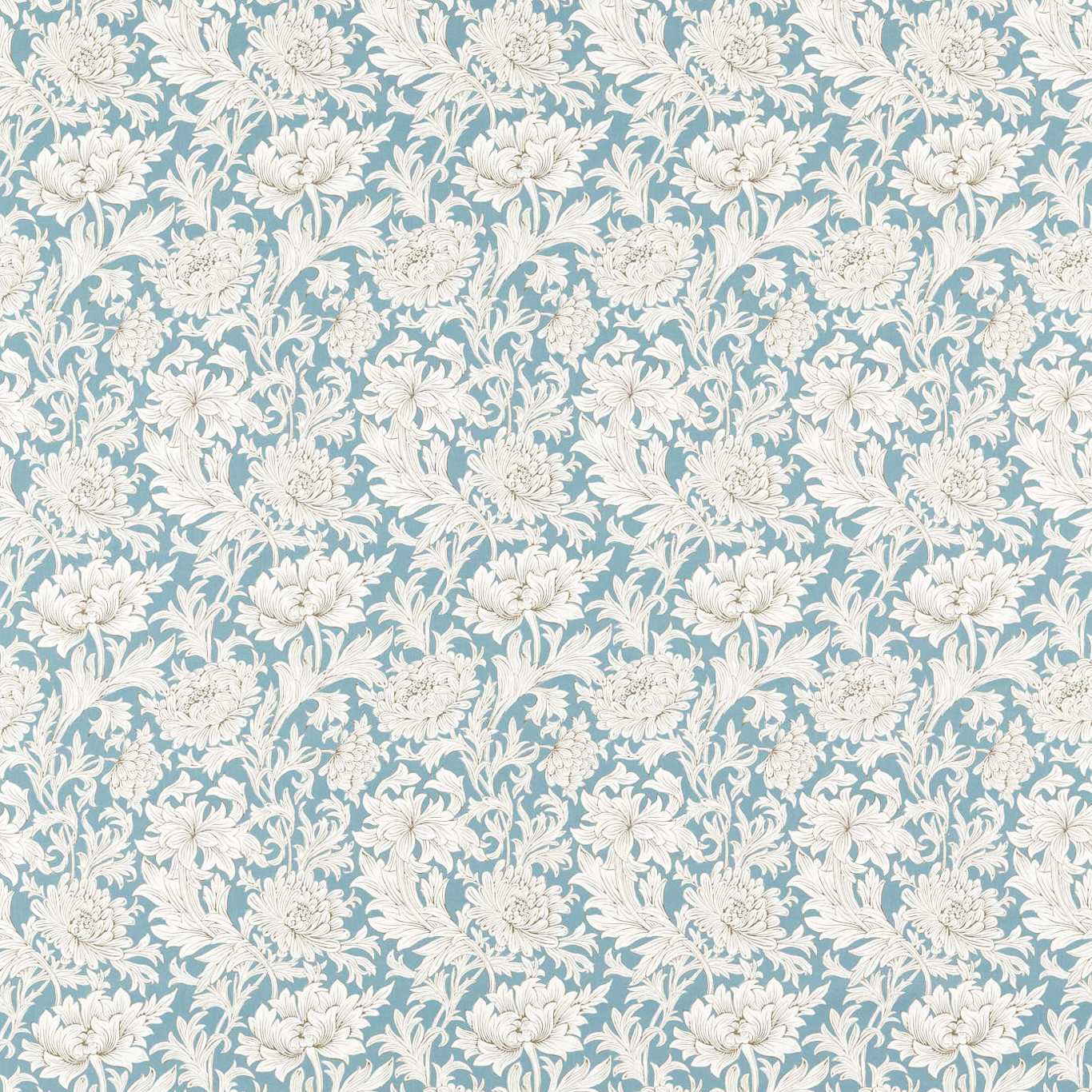 Chrysanthemum Toile Slate Fabric By Morris & Co