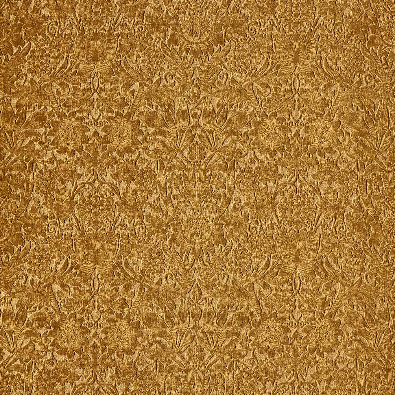 Sunflower Caffoy Velvet Sussex Rush Fabric By Morris & Co