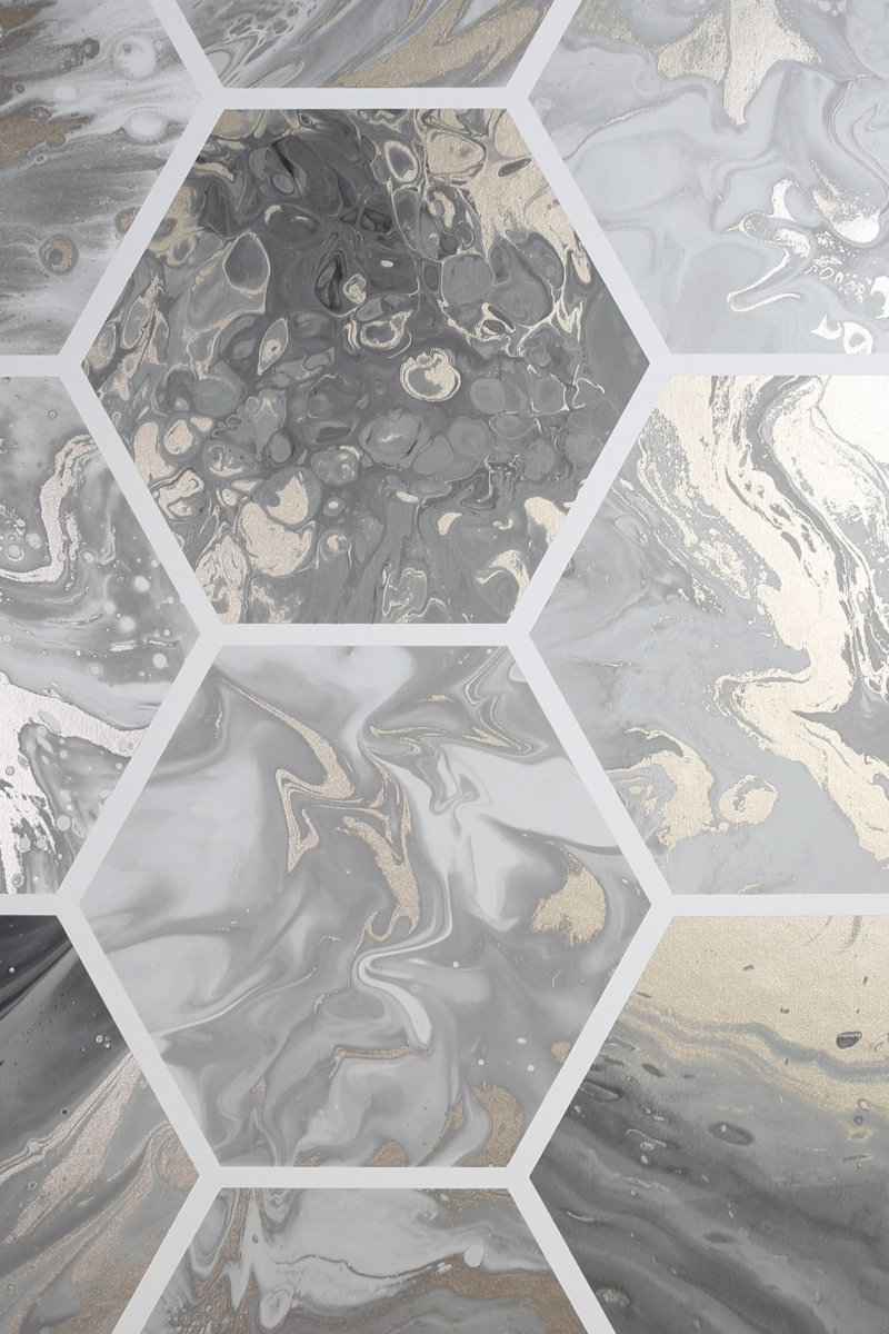 Marbled Hex Wallpaper 908502 by Arthouse