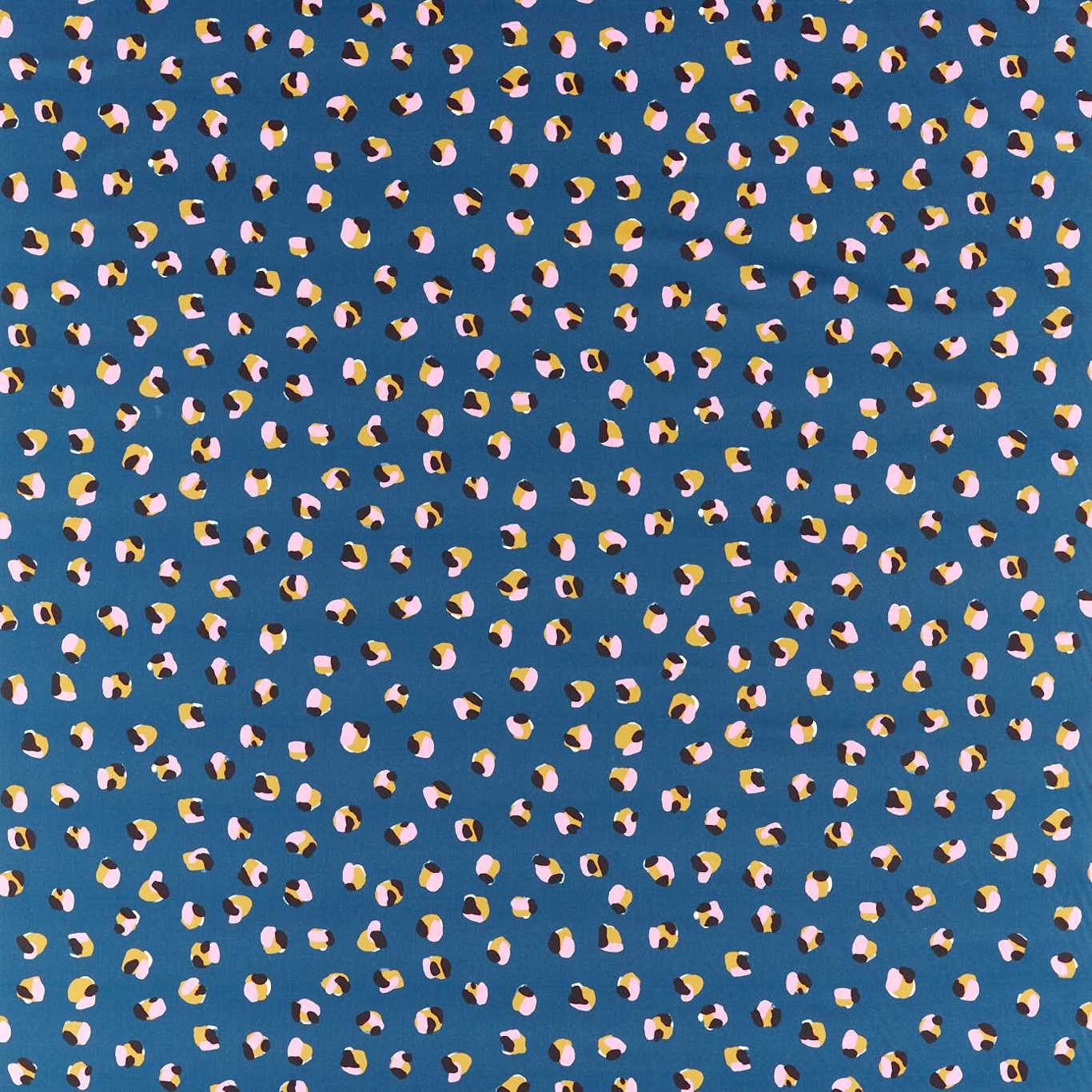 Leopard Dots Denim/Milkshake Fabric By Scion