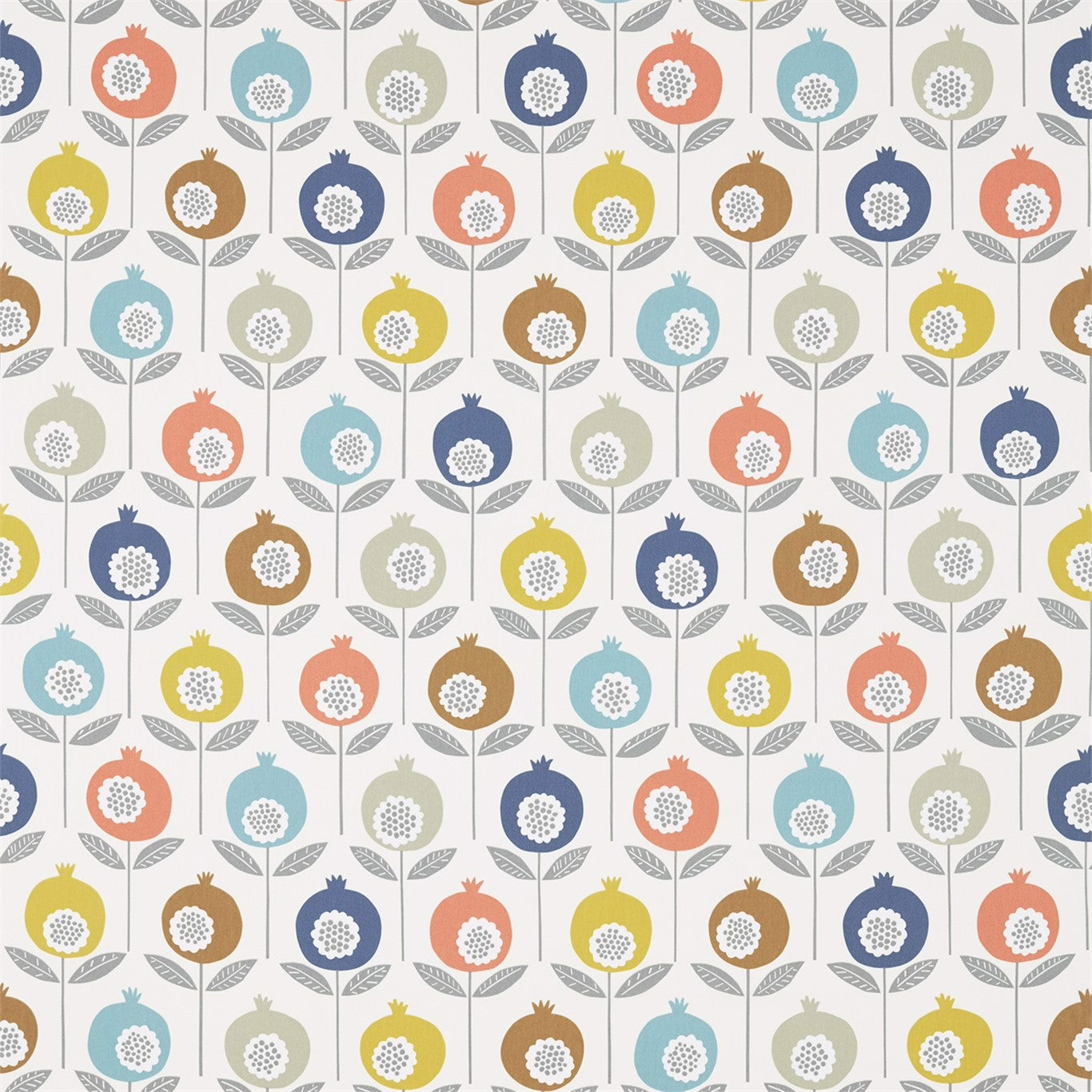 Pepino Pink Grapefruit/Sunshine/Ink Fabric By Scion