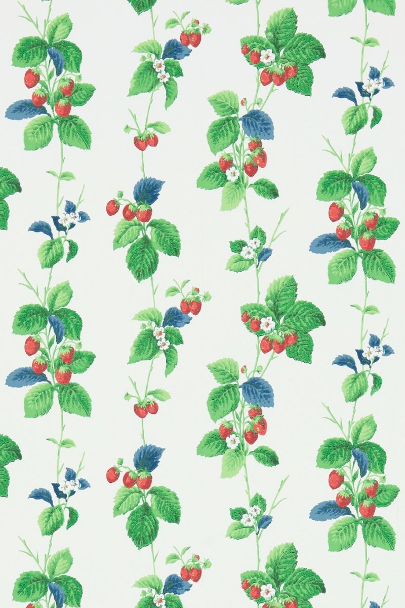 Summer Strawberries Wallpaper DVIN214592 by Sanderson