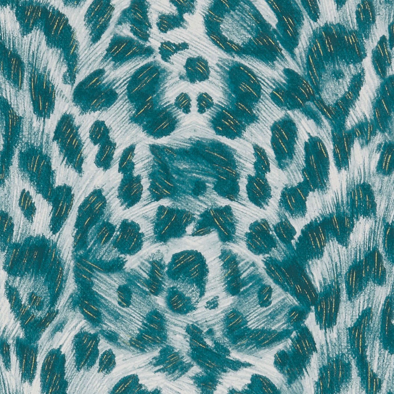 Felis Teal/Lime Wallpaper W0115/10 by Emma Shipley