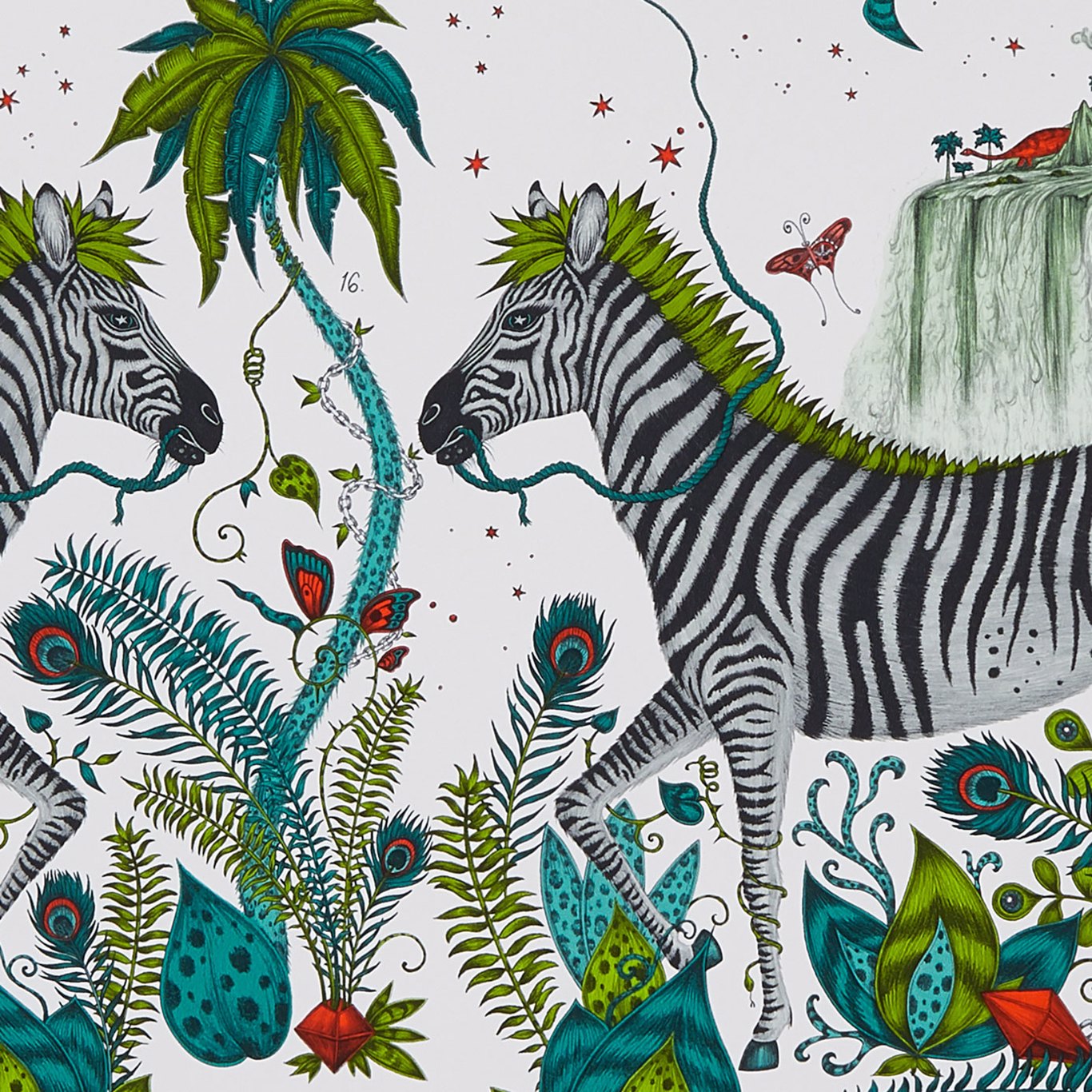 Lost World Green Wallpaper W0117/02 by Emma Shipley