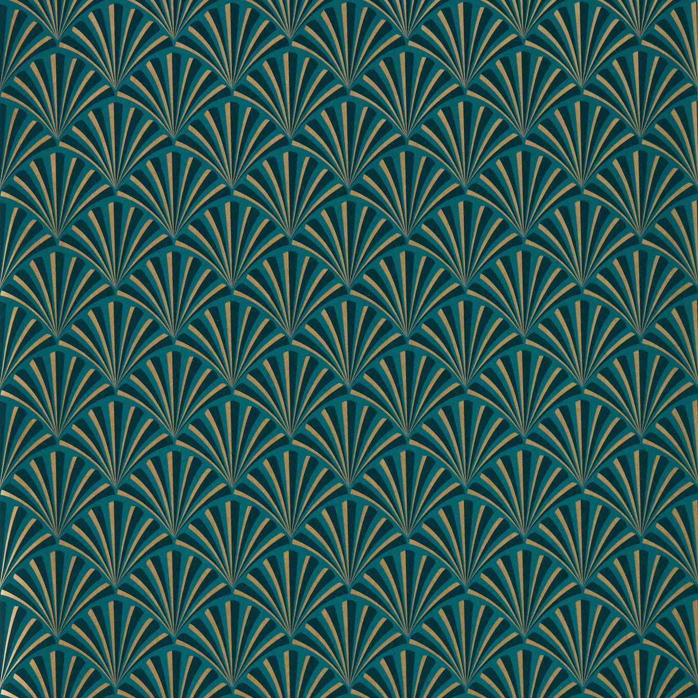 Chrysler Teal Wallpaper W0164/04 by Clarke & Clarke
