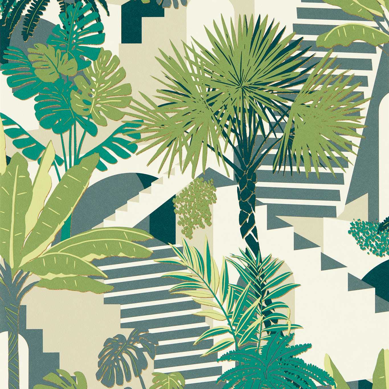 Malindi Palm Wp Palm Wallpaper W0186/03 by Clarke & Clarke