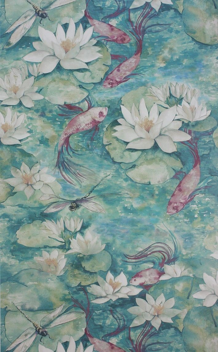 Water Lily Wallpaper W7148-02 by Matthew Williamson