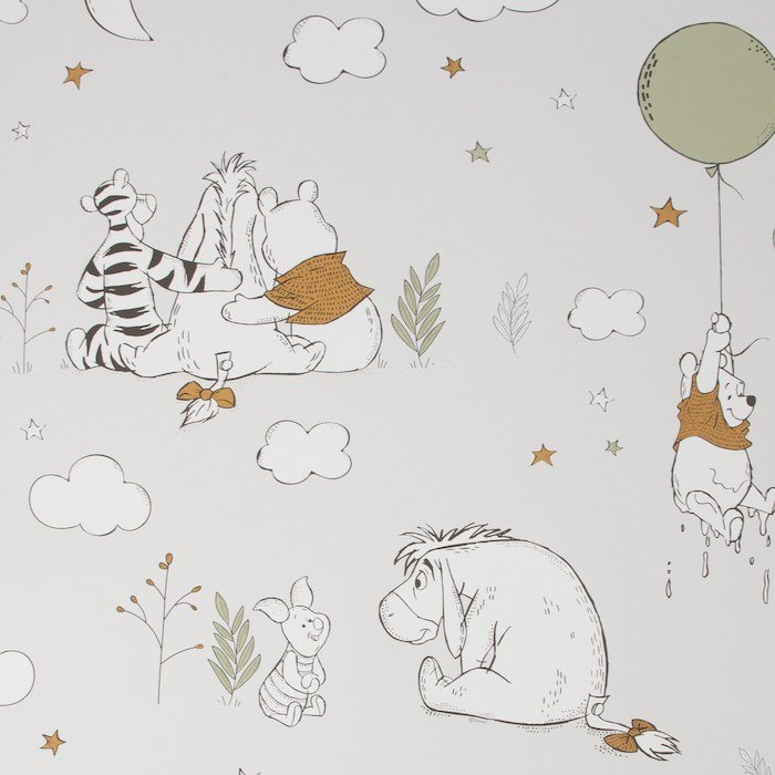 Winnie The Pooh Up, Up And Away Wallpaper 108594 by Graham & Brown