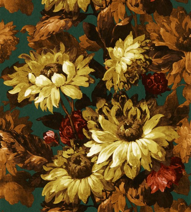 Sunforest Sage/Russet Wallpaper W0162/04 by Clarke & Clarke - Clearance