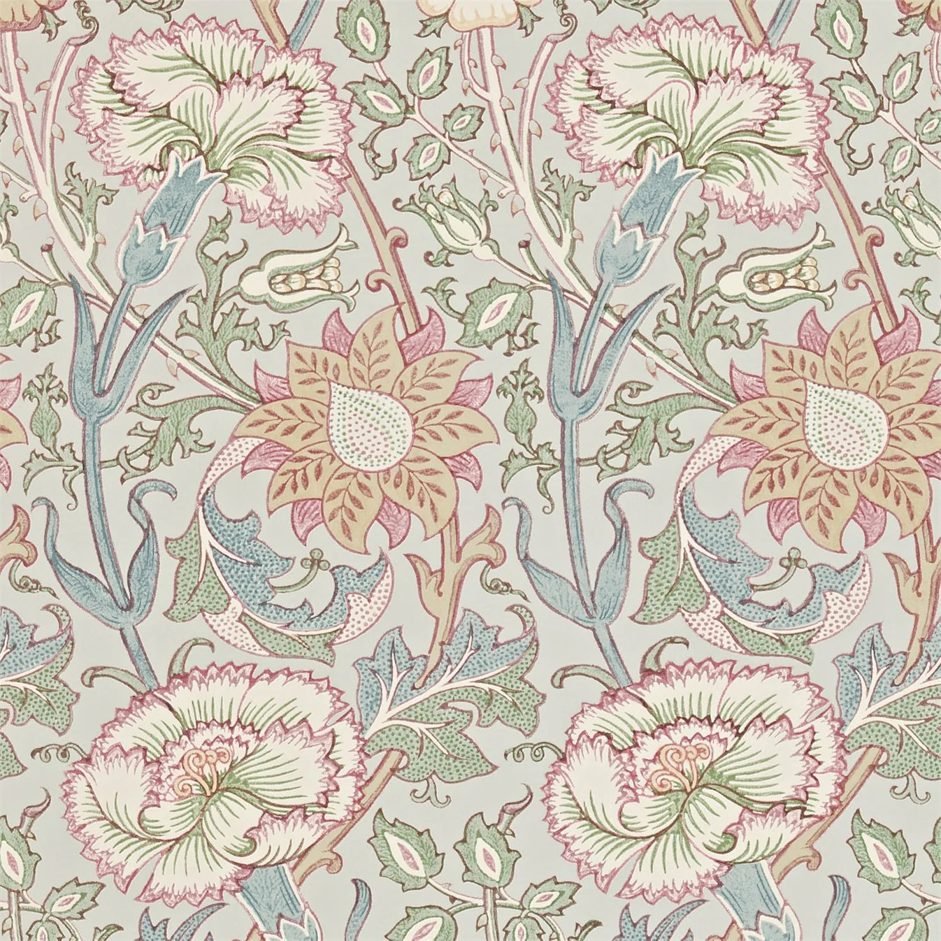 Pink & Rose Wallpaper DARW212568 by Morris & Co - Clearance